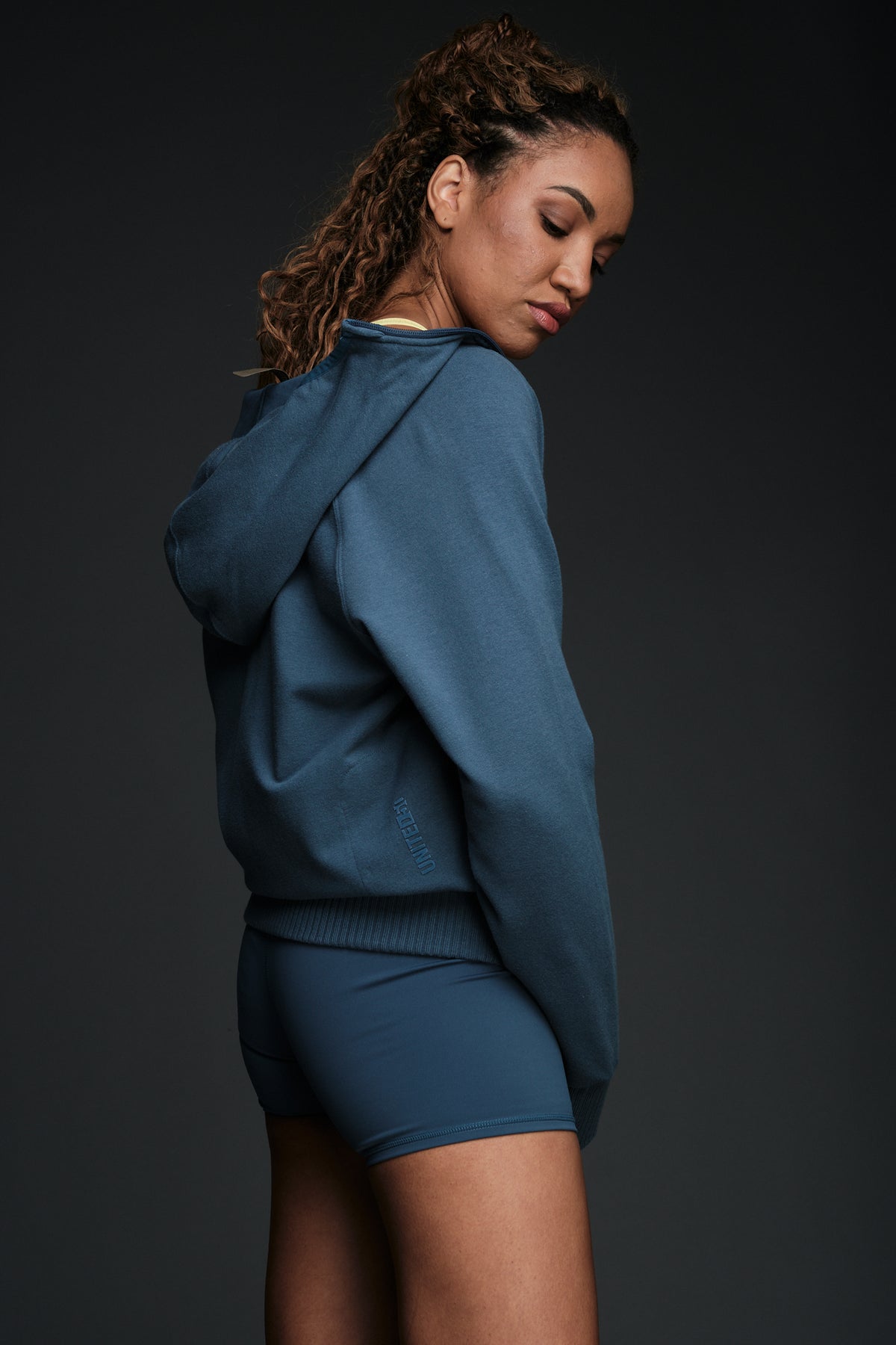 MERMAID PLACE OFFSET HOODIE