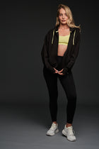 ALIGNED FULL ZIP OFFSET HOODIE