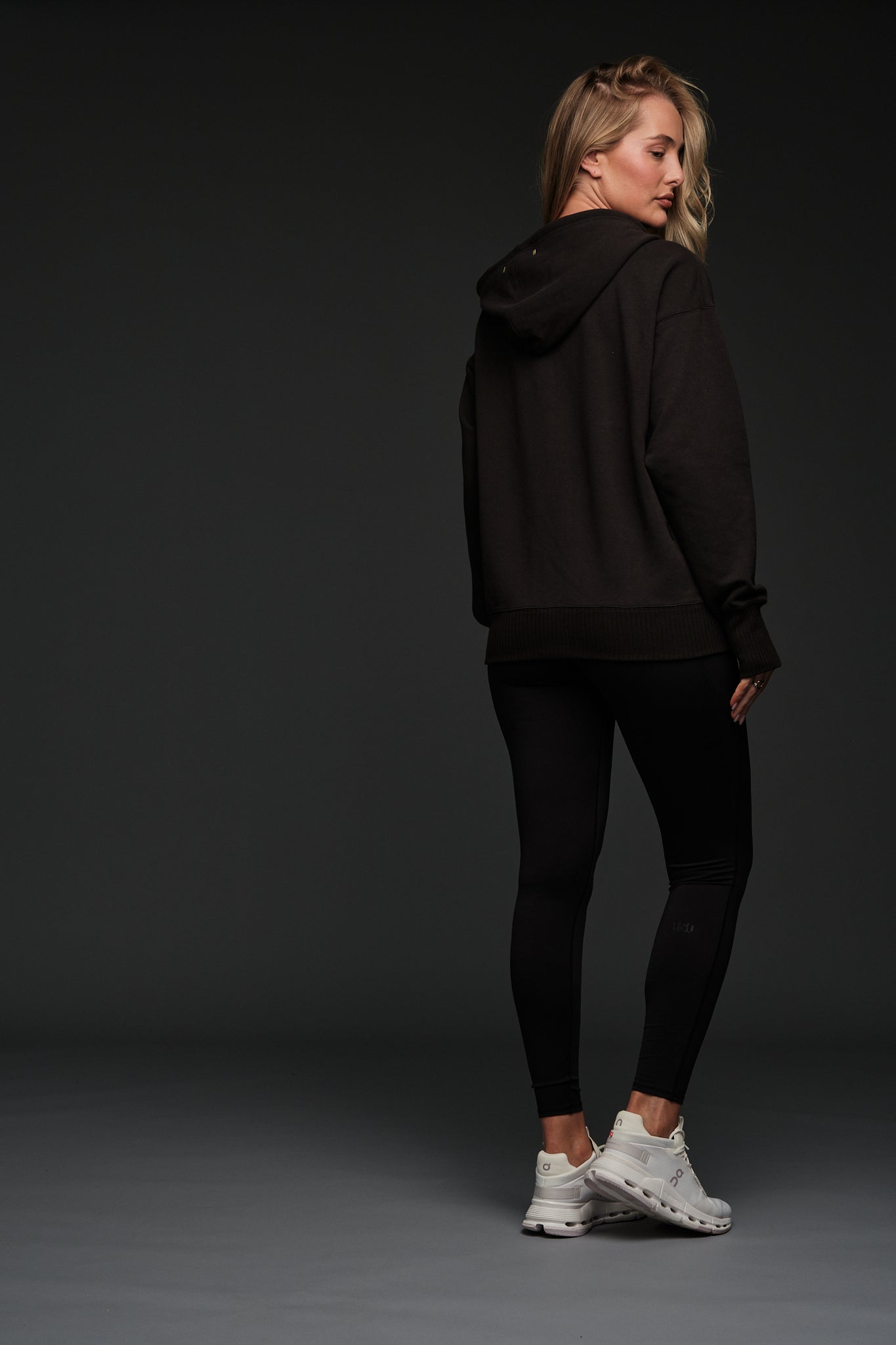 ALIGNED FULL ZIP OFFSET HOODIE