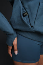 ALIGNED FULL ZIP OFFSET HOODIE