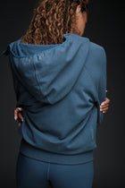 ALIGNED FULL ZIP OFFSET HOODIE