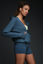 ALIGNED FULL ZIP OFFSET HOODIE