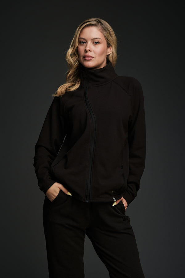 FLOW FULL ZIP MOCK NECK